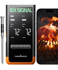 Wireless Bluetooth Smart Meat Thermometer With Sub 1G Range 6 Sensors NIST Certified Accuracy Dual Probes WiFi Enabled, display and probes