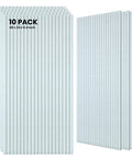 Premium Heavy Duty Soundproof Acoustic Panels 10 Pack White 48x24 inch polyester wall tiles for echo dampening.