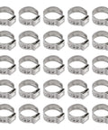 ISPINNER 25pcs 304 stainless steel single-ear stepless hose clamps, 10.3–12.8 mm