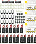 18 Piece 3V DC Motor Kit For STEM Projects And Toys With 24000 RPM Gear Train 252 Plastic Gears Includes 2 AA Battery Holder And Wires