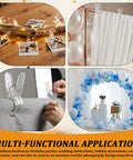 25 Pks Heavy Duty Balloon Arch Clips With Spring Clamps For Garland Backdrops Birthday Weddings Photoshoots Party Decorations Reusable Transparent Plastic Accessories That Are Perfect For Any Awesome Event, clear plastic clips on balloons and backdrop rods