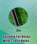 Two Pack Thicker Patio Table Umbrella Hole Ring Plug Caps Outdoor Parasol Hole Covers for 2 Inch Holes on desk surface
