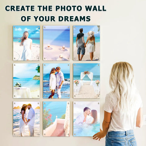 DIY Sublimation Glass Photo Blanks 11.8 Inches By 7.87 Inches Wall Mount Tempered Glass Sign displayed in home decor