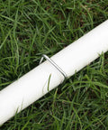 Beefy 6 Inch Galvanized Steel Garden Stakes Staples U Shaped Ground Pegs For Securing Weed Fabric Landscape Netting Ground Sheets And Fleece Anti Rust Outdoor Lawn Yard Stakes Pack Of 10 securing a pipe on grass