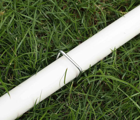 Beefy 6 Inch Galvanized Steel Garden Stakes Staples U Shaped Ground Pegs For Securing Weed Fabric Landscape Netting Ground Sheets And Fleece Anti Rust Outdoor Lawn Yard Stakes Pack Of 10 securing a pipe on grass