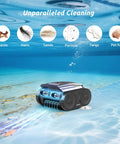 Cordless Robotic Pool Cleaner With 180 Minute Runtime For Inground Pools Wall And Waterline Climbing Auto Vacuum No Cord Hassles Thanks To Smart Sonar Navigation Cleans Up To 2,150 Sq Ft Per Charge cleaning pool floor