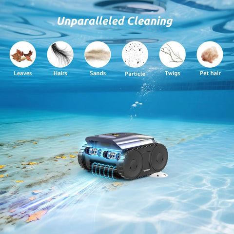 Cordless Robotic Pool Cleaner With 180 Minute Runtime For Inground Pools Wall And Waterline Climbing Auto Vacuum No Cord Hassles Thanks To Smart Sonar Navigation Cleans Up To 2,150 Sq Ft Per Charge cleaning pool floor
