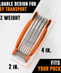 Tamper Proof Star Wrench Set With Hole In The Middle Folding Security Torx Kit, compact folded metal tools with orange handles