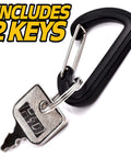 Heavy Duty Switch Starter Ignition Key Switch Replacement With Dual Dust Protection Upgrade Fits Popular Lawn Tractors And Mowers Comes With 2 Keys And Free Carabiner image showing two keys and a carabiner