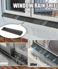 Heavy Duty Self Adhesive Rubber Rain Drip Guard For Doors And Windows 9 Feet shown directing rainwater away from a window.