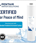Big Blue Carbon Water Filter Replacement Cartridge For Whole House 10x4.5 Inch 0.5 Micron Bonded Powdered Activated Carbon Block