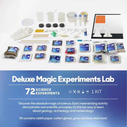 Magic Science Lab Kit With 72 STEM Experiments For Kids Reactions Illusions Crystals Slime And Light Tricks DIY Chemistry Set