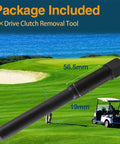 Golf Cart Drive Clutch Puller Bolt Removal Tool For EZGO 4 Cycle 1994 And Up And 2 Cycle 1971 1993 Heavy Duty 50CrV Steel With Blackened Finish For No Fuss Gearbox Maintenance And Long Lasting Performance, 56.5mm x 19mm