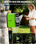 WiFi Water Timer For Garden Hose And Sprinkler System With Smart Valve, Automatic Drip Irrigation in use on garden wall