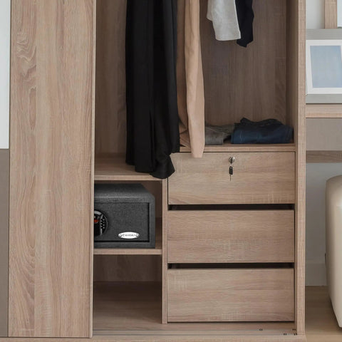 Biometric And Keypad Safe With Dual Access For Home Or Office Built Like A Tank To Store Up To 120 Fingerprints And One PIN in closet