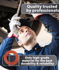 Mechanic using 15 Pc Oil Drain Plug Crush Rubber Washer Gasket Seal Kit 14mm Replacement For Mopar Vehicles under car