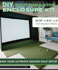 DIY Home Golf Simulator Enclosure Kit With Impact Screen Surround And Cushioned Padding For Indoor Practice Budget Friendly Setup