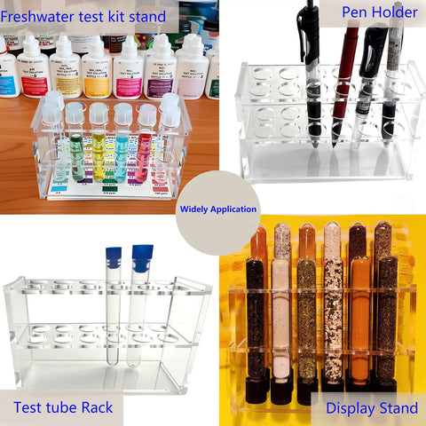 Clear Acrylic Test Tube Rack With Twelve Sockets For 10ML Tubes Plastic Centrifuge Tube Holder Stand All In One Lab Organizer