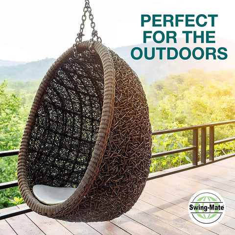 Beefed-Up Porch Swing Hanging Kit With 750 Lbs Capacity, Upgraded Heavy-Duty Suspension Hangers And Springs For Ceiling Mounts, Hammock Chairs, And Swing Benches, Made In The USA Chrome