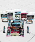 Easy To Use Bath And Sink Repair Kit For Chips And Scratches On Ceramic Porcelain And Fiberglass Sinks Tub And Toilet White Color Matching System For DIY Friendly Quick Touch Ups That Last displayed among various repair kits on a tiled floor
