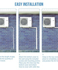 3 Inch Wide 10 Foot Mini Split Line Set Cover Kit With Decorative PVC Slim Line Covers installation steps for AC systems