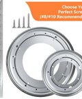 Heavy Duty Lazy Susan Bearing 8 Inch Turntable Hardware 400 Pound Capacity Zinc Plated with screws and ruler for size reference