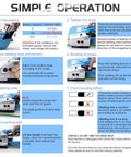 Electric Strapping Machine For Half To Five Eighths Inch Wide PP PET Straps Auto Heat Melt Sealer Dual 4000mAh Batteries instruction guide