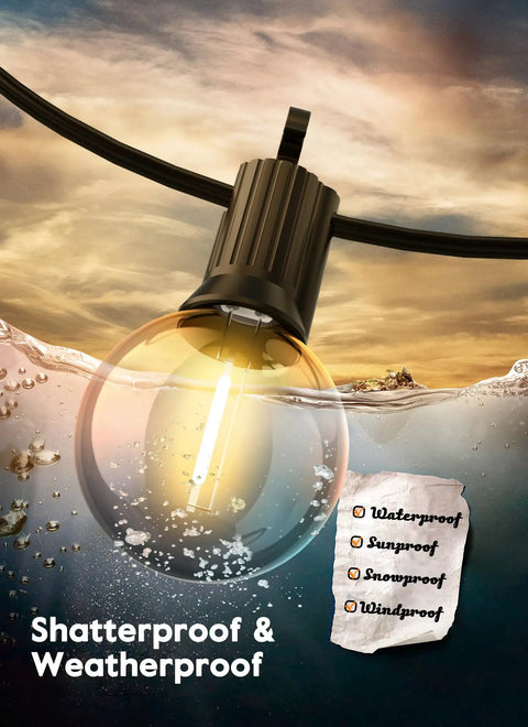 G40 LED Replacement Bulbs 10 Pack Clear Globe Light Bulbs Fits E12 Candelabra Base Sockets 1.5 Inch Dimmable Edison Style For Indoor Outdoor Patio Decor Warm White 120V Waterproof And Shatterproof