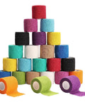 24 Pack Self Adhesive Bandage Wrap 2 Inch Wide 5 Yard Long Cohesive Tape For Sports Medical Vet Wrap Pro Grade Multi Color