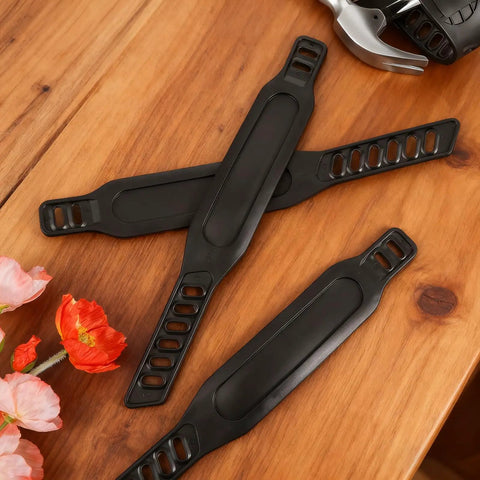 2 Pairs Adjustable Exercise Bike Pedal Straps For Stationary Bikes Universal Fit Rubber No Slip Foot Straps For Home Gym