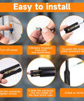 Installation steps for Underground Wire Splice Kit With Connectors And Heat Shrink Tubes For Direct Buried UF Cable 14/3 To 8/3 Up To 600V 2 Pack