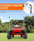 Six Nozzle Folding Sprayer Boom Delivers 122 Inch Coverage For ATV And UTV Sprayers, adjustable spray patterns displayed