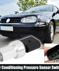 AC Pressure Sensor Switch Plug-And-Play 1J0959126 1K0959126A for VW Jetta 2000-2018 Beetle 2000-2019 Audi A3 2006-2013 shown with car