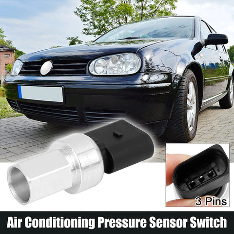 AC Pressure Sensor Switch Plug-And-Play 1J0959126 1K0959126A for VW Jetta 2000-2018 Beetle 2000-2019 Audi A3 2006-2013 shown with car