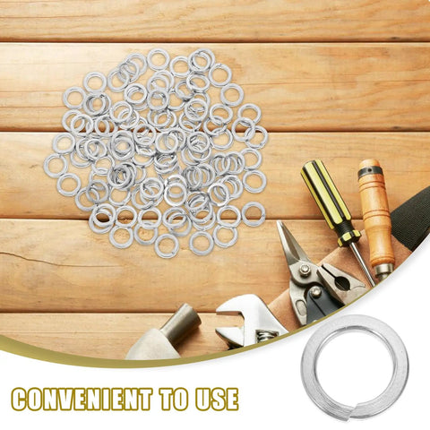 Stainless Steel Spring Lock Washers M8 Split Lock Washers Kit For Bolts And Screws Repair 100 Pieces For Home Garage DIY Projects DIY Friendly Pro Grade Build Tough And Reliable, pile on wood