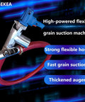 Built Tough Heavy Duty Screw Conveyor Portable Grain Suction Pump With 1500W 2500W Motor 220 To 440 Lbs Per Minute Capacity Electric Auger Feeder For Cement Sand Fertilizer Flexible Hose Farm And Industrial Use 6m Length showing flexible hose and control handle