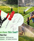 5 Piece Sprinkler Head Tool Kit For Lawn Irrigation DIY Friendly All In One Set with tools and sprinklers in use