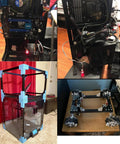 4 Pack 300mm V Slot Aluminum Extrusions used in black 3D printer frame and CNC machine setups, highlighting modular build.