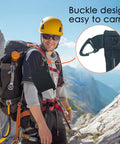 Water Resistant Zipper Pouch With Carabiner Clip Small Nylon Travel Organizer used by hiker on a mountain