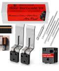 Heavy Duty Door Barricade Security Kit With Install Hardware Built Tough For 2 By 4 Wood Beams And 2000 Lbs Bend Resistance