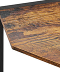 Chic Two Tier Industrial Corner Bookshelf Heavy Duty Wood Grain Metal Frame close-up of wood grain shelf design