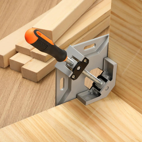 Corner Clamps For Woodworking 2 Pack 90 Degree Right Angle Clamps With Adjustable Swing Jaw Aluminum Alloy Frame in use