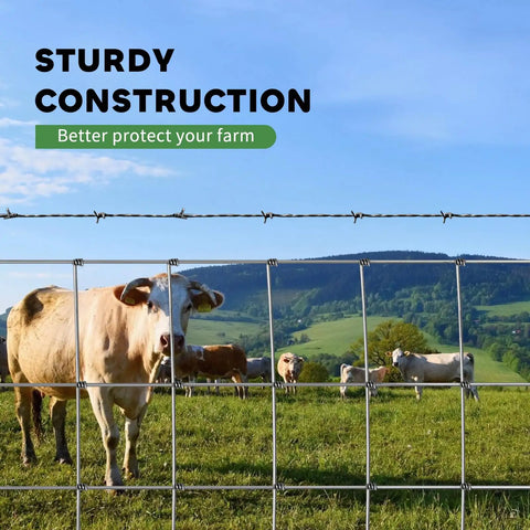 Heavy Duty Cattle Panels Built Tough For Garden Trellis And Farm Fence 4 Ft By 100 Ft Galvanized Welded Wire With Hot Dip Finish Rust Resistant