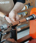 Using Pen Mandrel Kit For MT1 Morse Taper Woodturning Lathe Simple MT1 Spindle Setup For MT1 Lathes on a wood piece