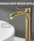 Chrome Vessel Sink Faucet Tall Single Hole Single Handle Waterfall Bathroom Faucet With Pop Up Drain Easy Install For Bowl Sinks