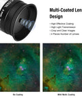 Diagram of 4Mm 1.25 Inch Plossl Eyepiece With Fully Multi Coated Optics showing lens effects on nebula image