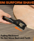 Premium Mini Hand Wood Plane And Surform Rasp Shaver Tool With Durable 65Mn Steel Blade in use on wood surface.