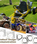 1 Inch Live Axle Bearing Kit Fits Azusa Axles And Common Kart Builds Including Mini Bikes Trikes And Off Road ATVs Three Hole Flangettes Mounting For Easy Install And Solid Reliable Support shown with vehicles.