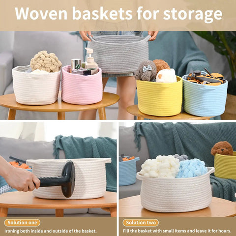 Medium Woven Cotton Rope Basket Empty Diy Gift Hamper Super Sturdy Organizer Hella Versatile Storage Crate For Birthdays And Easter Showers Totally Awesome Home Decor