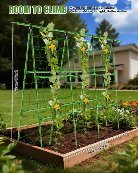 Adjustable A-Frame Trellis For Healthy Plants ✓